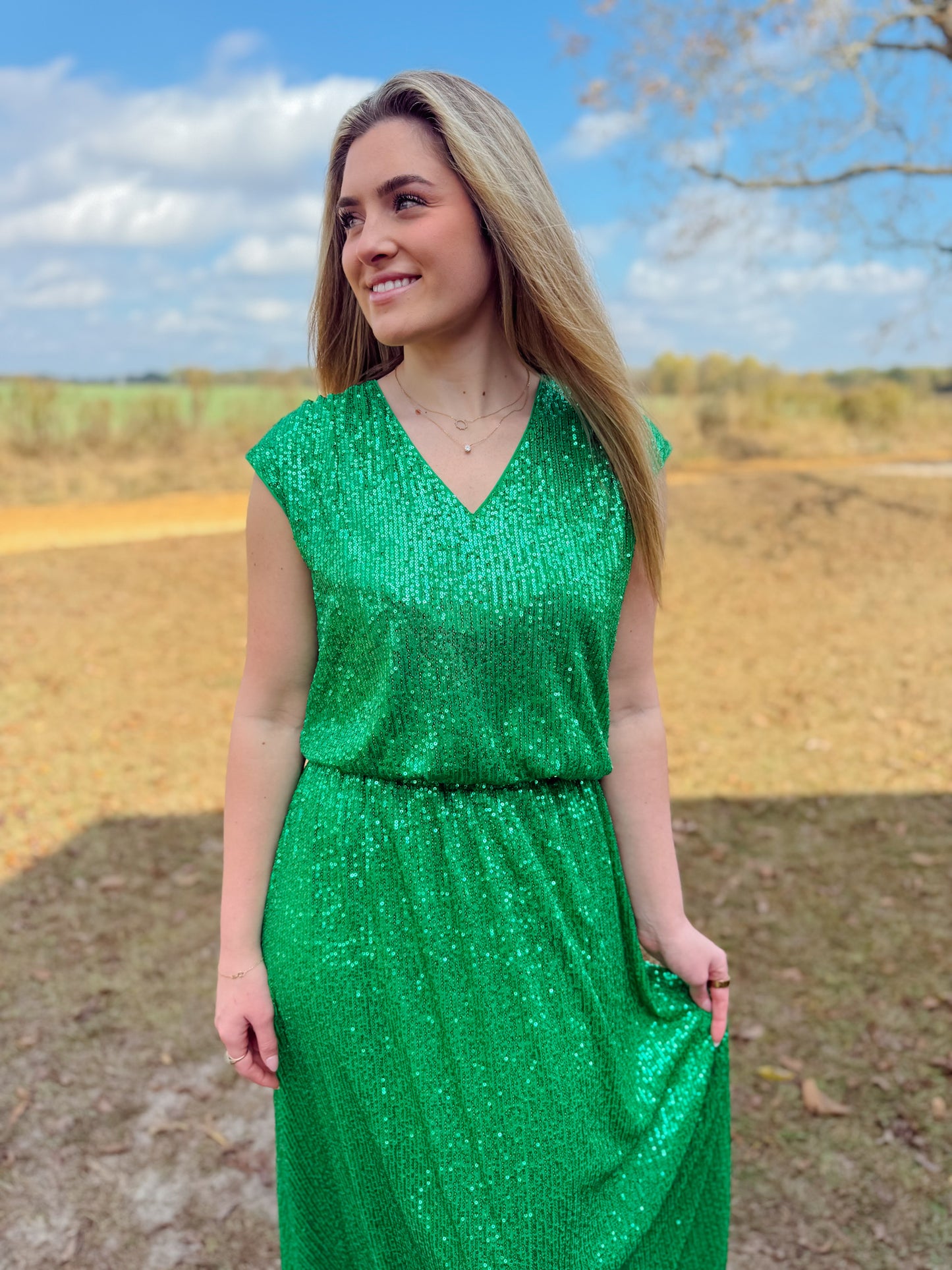 Mardi Gras Kara Top in Green