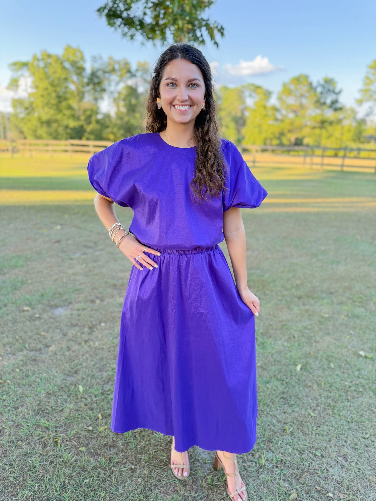 Mardi Gras Davina Skirt in Purple
