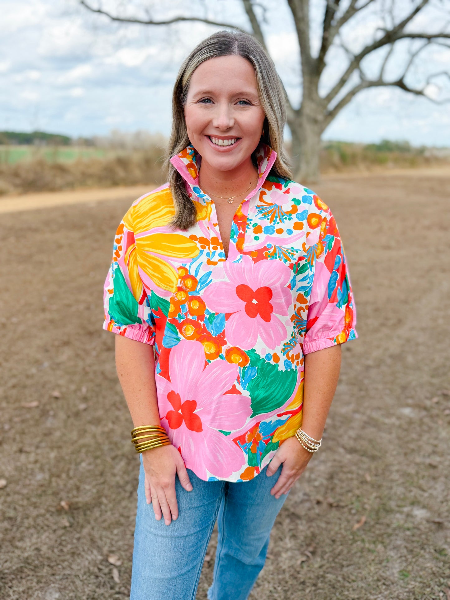 Spring Sloan Top in Gardenscape