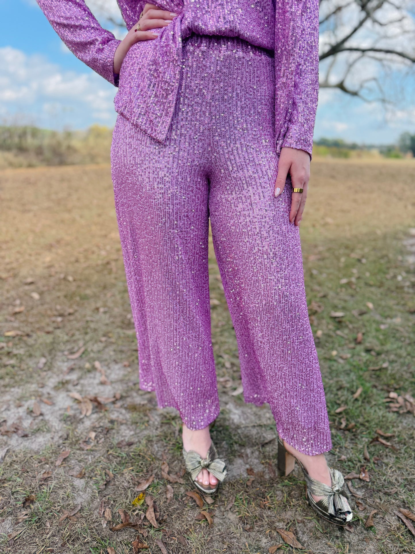Mardi Gras Giselle Pants in Lilac
