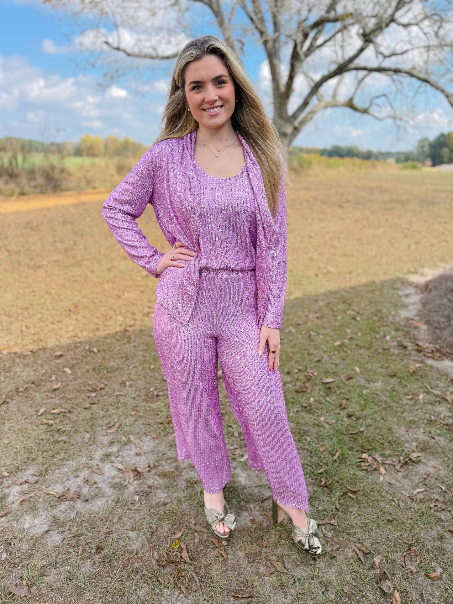 Mardi Gras Giselle Pants in Lilac