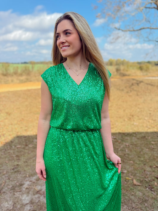 Mardi Gras Kara Top in Green