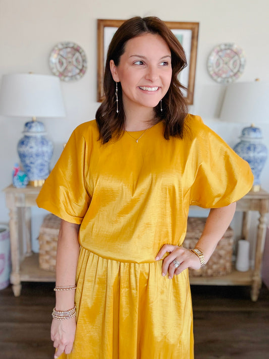 Mardi Gras Camdyn Top in Gold