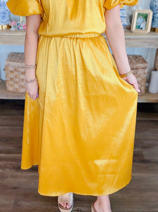 Mardi Gras Davina Skirt in Gold