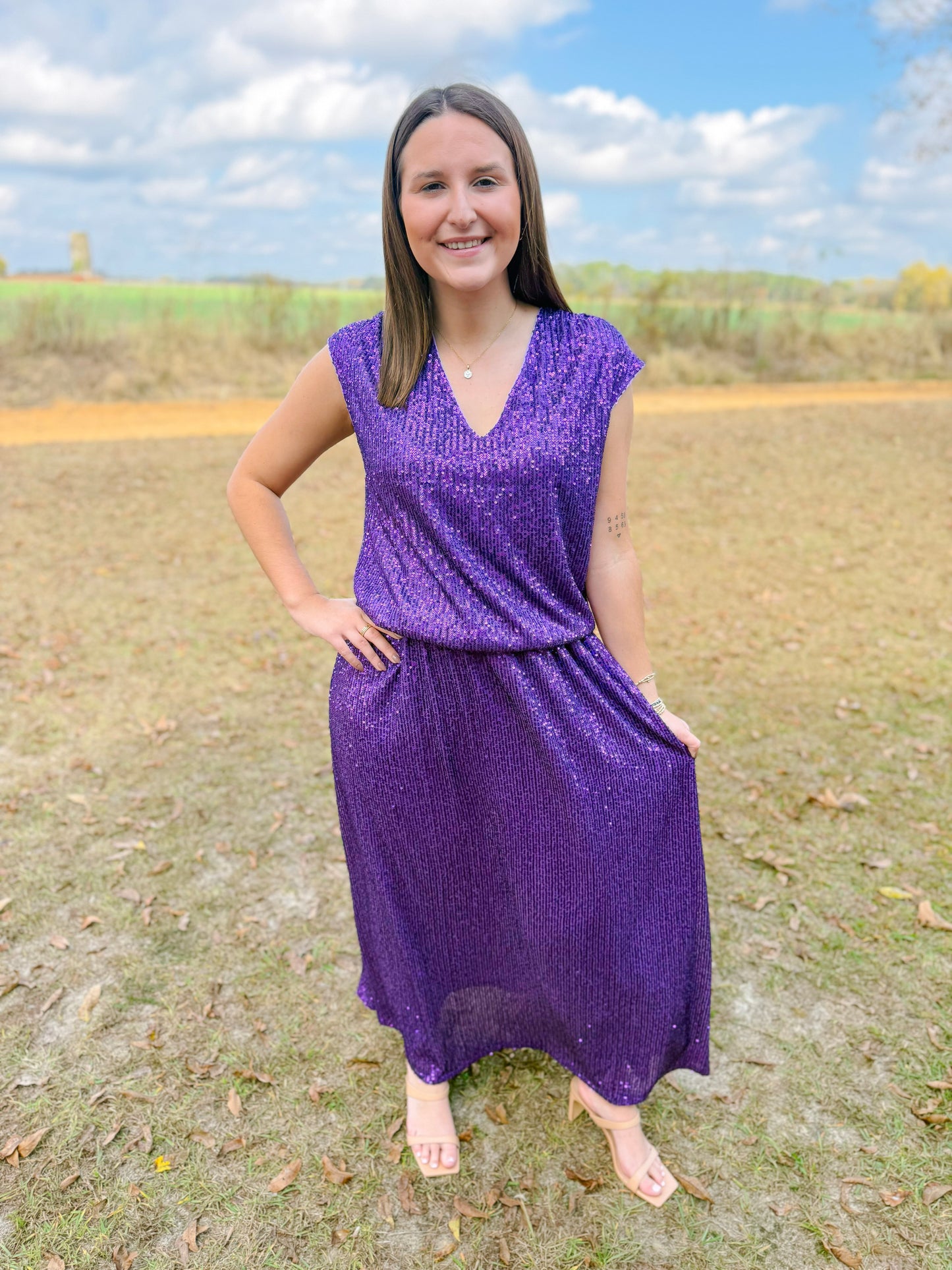 Mardi Gras Kara Top in Purple