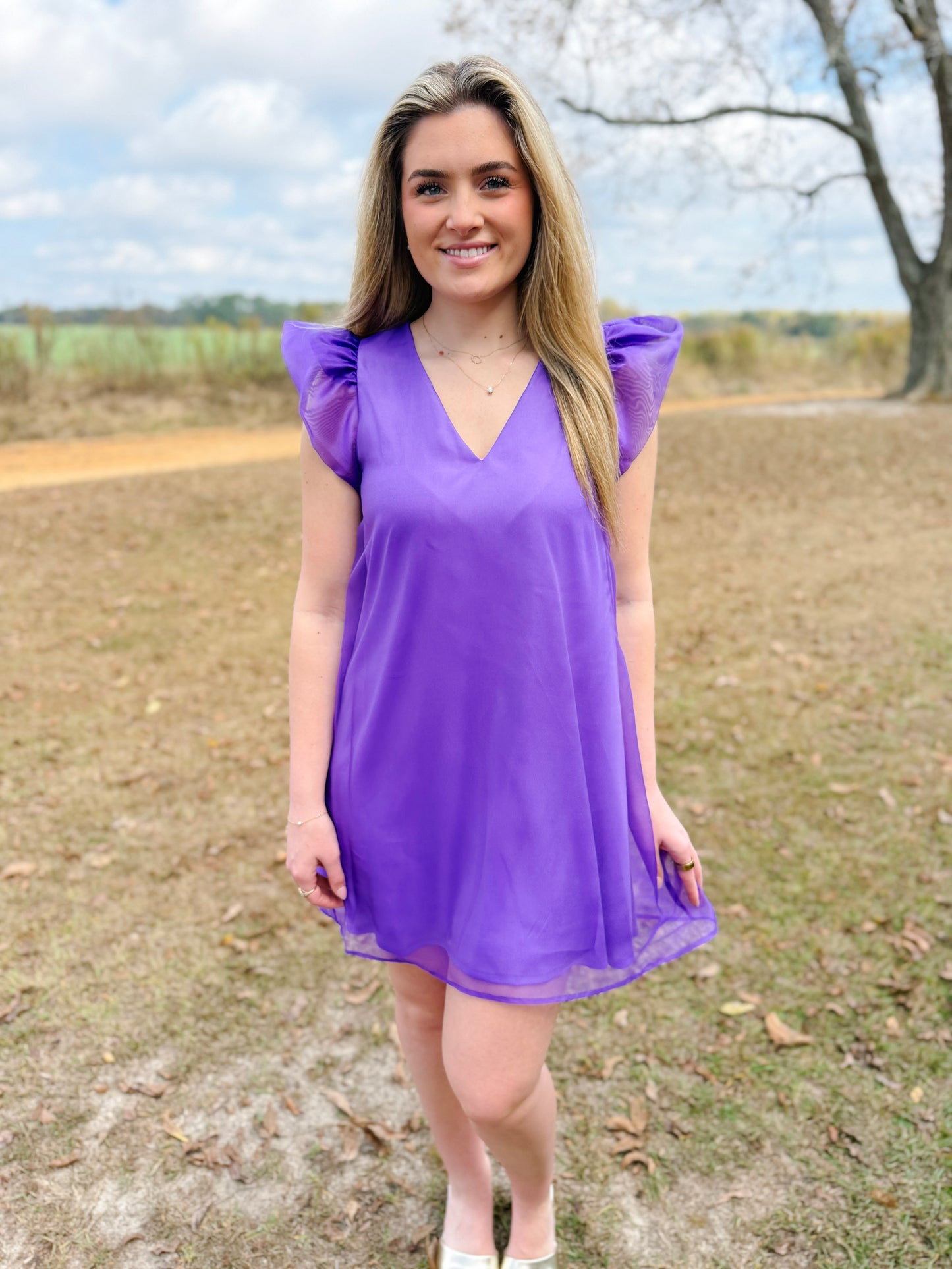 Mardi Gras Dallas Dress in Purple