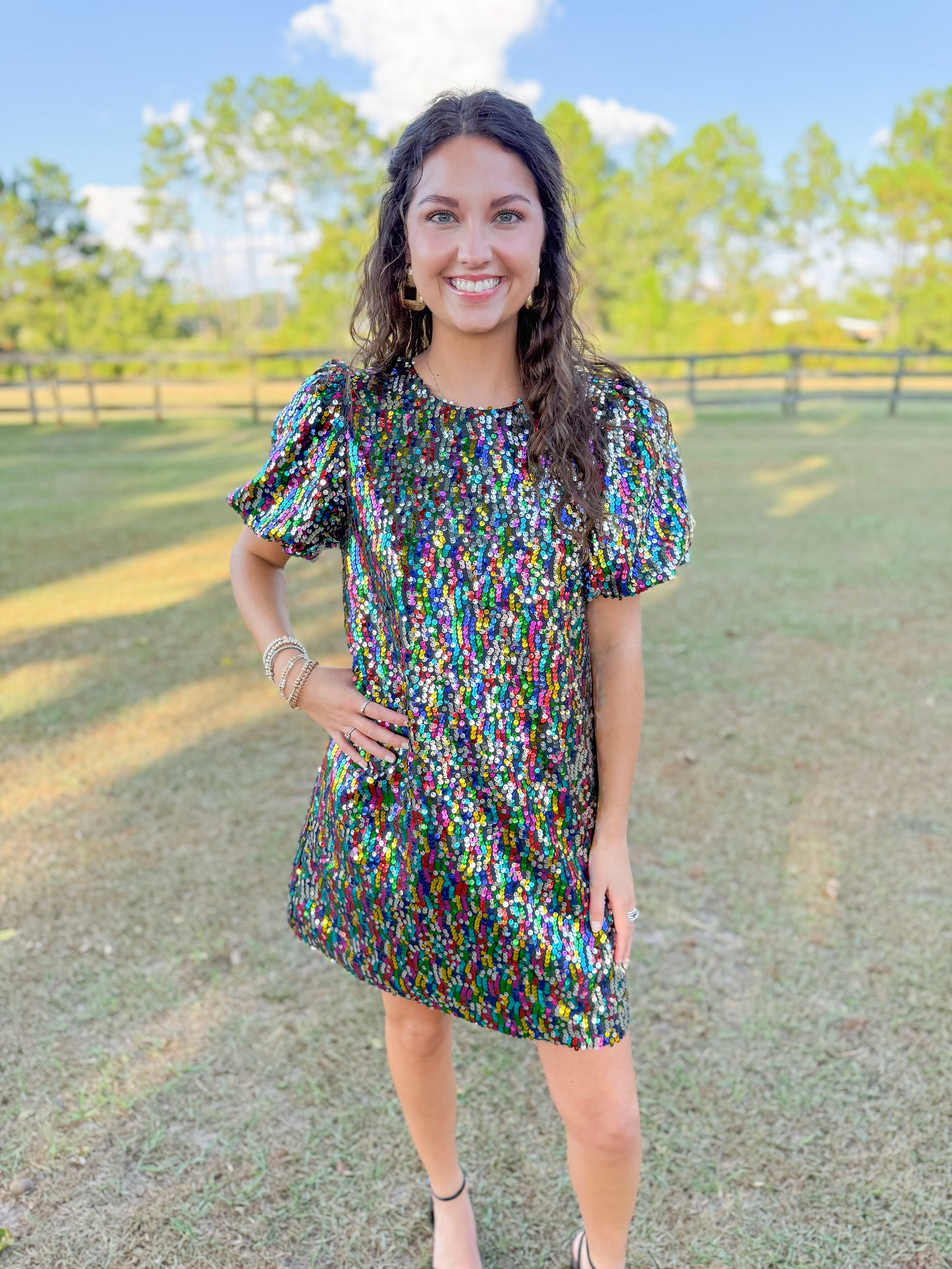 Mardi Gras Vivienne Sequin Dress in Multi