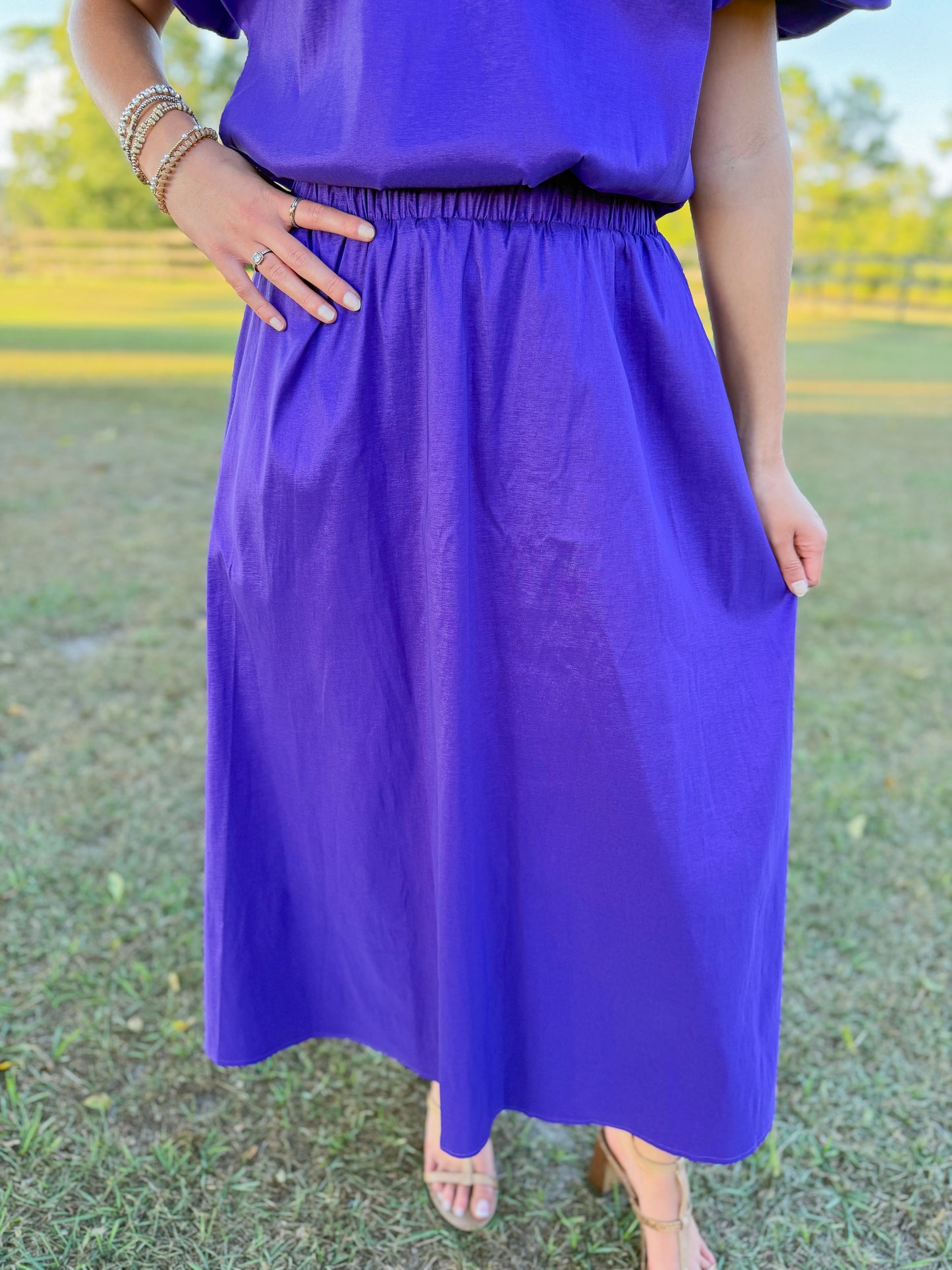 Mardi Gras Davina Skirt in Purple