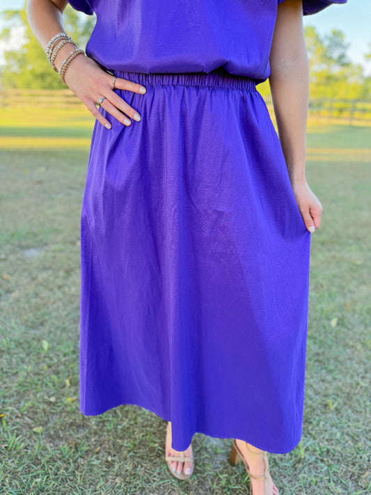 Mardi Gras Davina Skirt in Purple