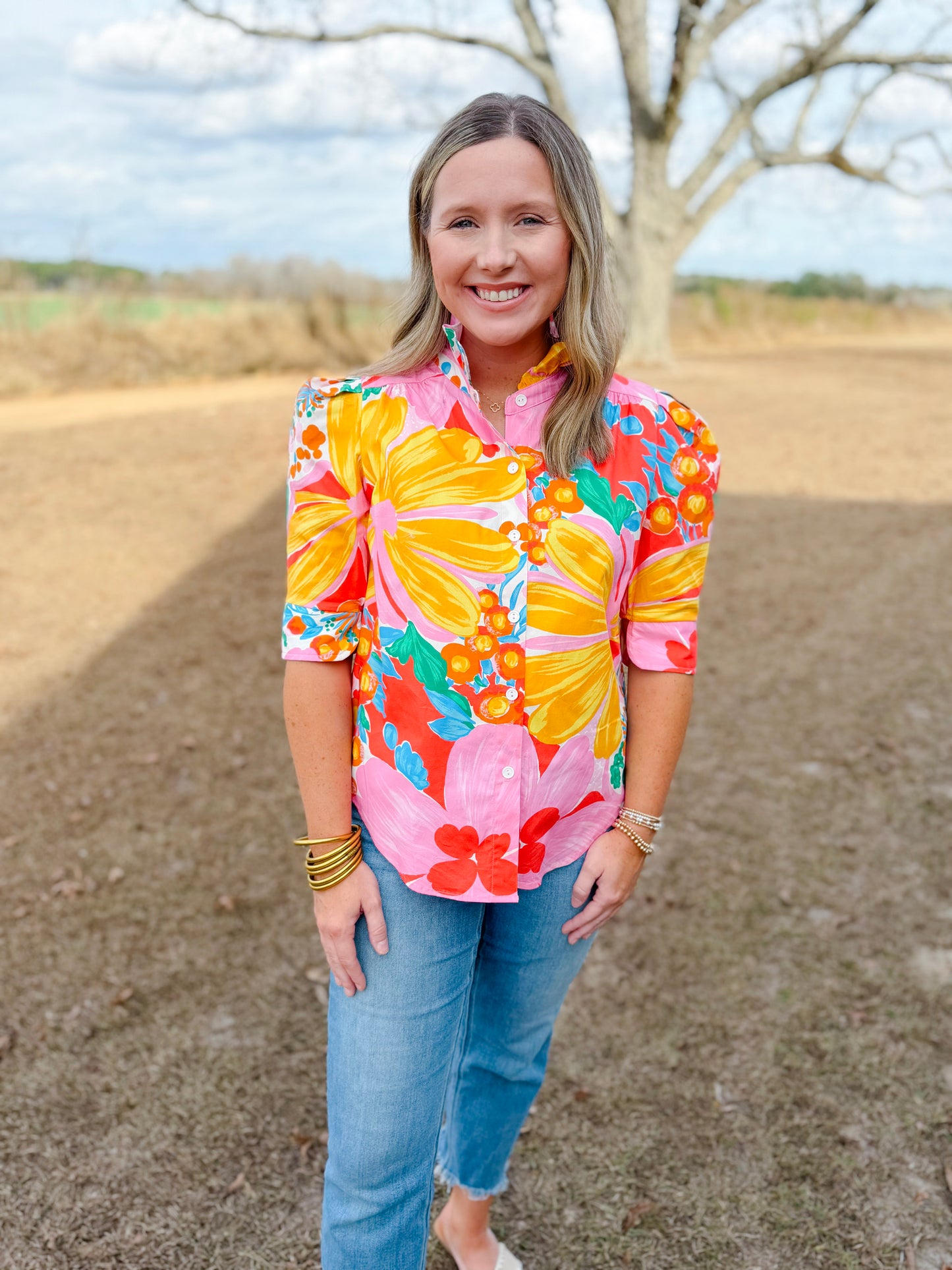 Spring Jodie Top in Gardenscape