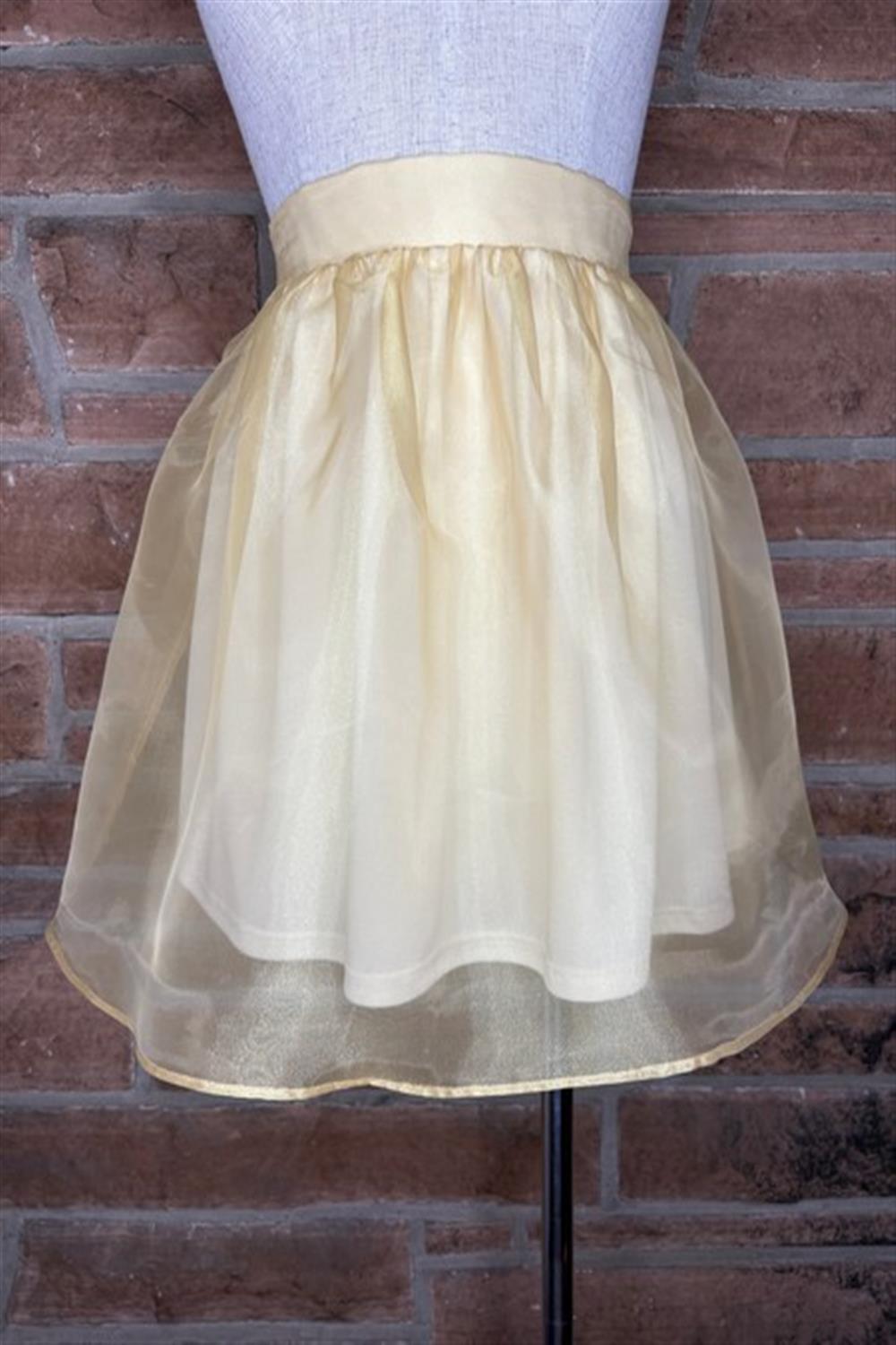 Mardi Gras Percy Organza Mini Skirt in Gold