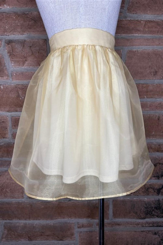 Mardi Gras Percy Organza Mini Skirt in Gold