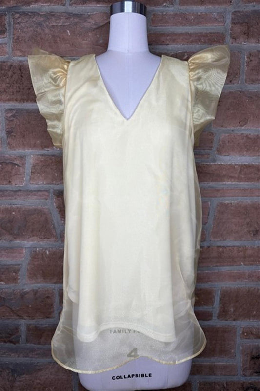 Mardi Gras Stella Top in Gold