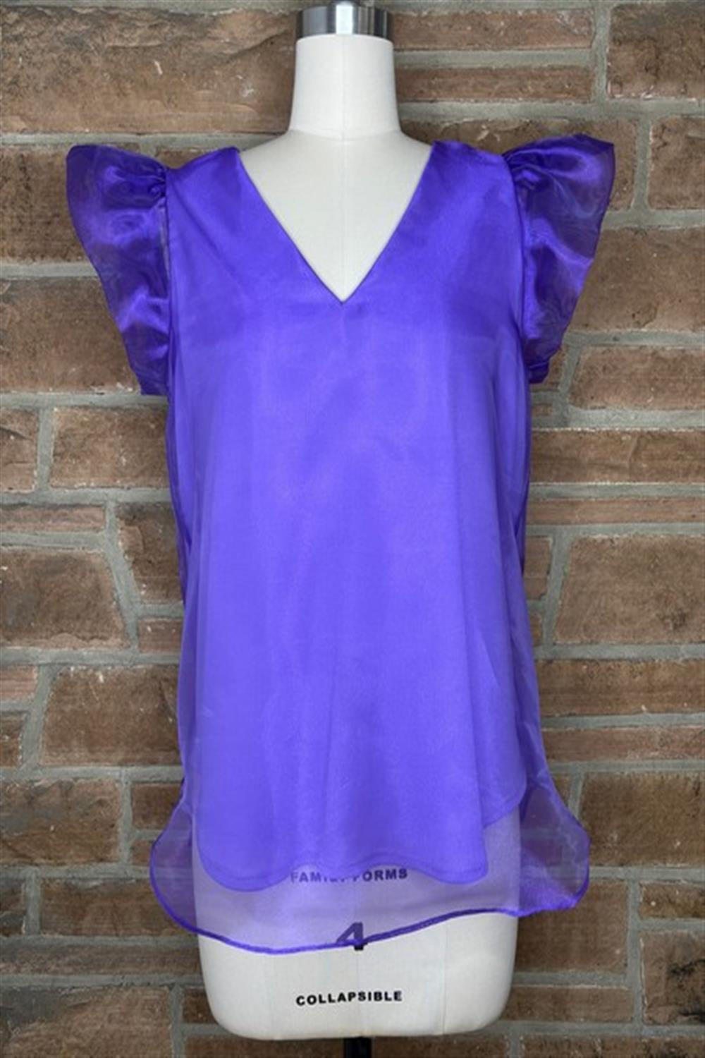 Mardi Gras Stella Top in Purple